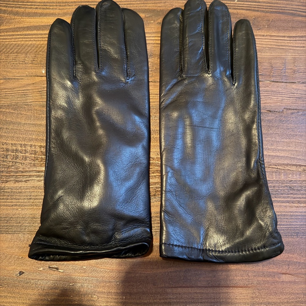 Preston & York Classic Black Leather Gloves